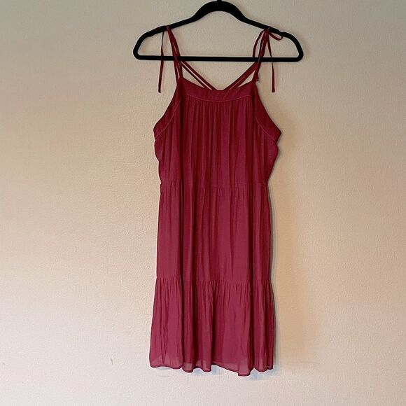 New! Loft Red Strappy Dress. Size Medium. - Picture 1 of 4
